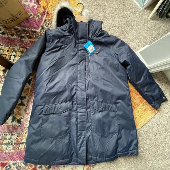 Columbia Women’s Suttle mountain navy long insulated jacket size 2X - Picture 7 of 13